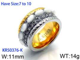 Stainless Steel Stone&Crystal Ring