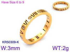 Stainless Steel Stone&Crystal Ring
