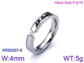 Stainless Steel Stone&Crystal Ring
