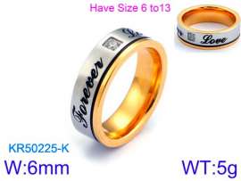 Stainless Steel Stone&Crystal Ring