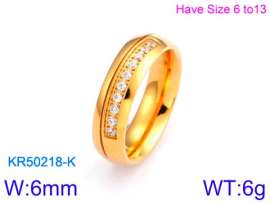 Stainless Steel Stone&Crystal Ring