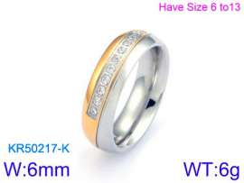 Stainless Steel Stone&Crystal Ring