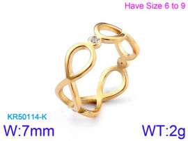 Stainless Steel Stone&Crystal Ring