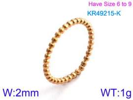 Stainless Steel Gold-plating Ring