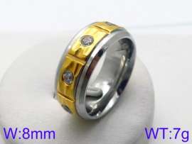 Stainless Steel Stone&Crystal Ring