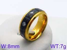 Stainless Steel Stone&Crystal Ring