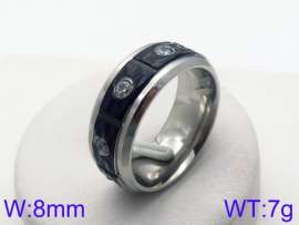 Stainless Steel Stone&Crystal Ring
