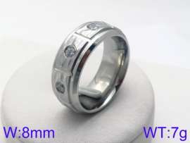 Stainless Steel Stone&Crystal Ring