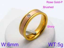 Stainless Steel Stone&Crystal Ring