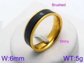 Stainless Steel Stone&Crystal Ring
