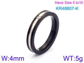 Stainless Steel Stone&Crystal Ring
