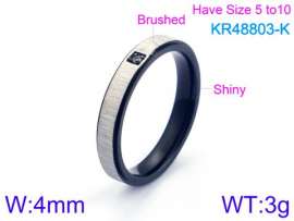Stainless Steel Stone&Crystal Ring