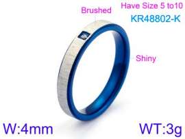 Stainless Steel Stone&Crystal Ring