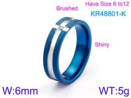 Stainless Steel Stone&Crystal Ring