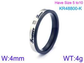 Stainless Steel Stone&Crystal Ring