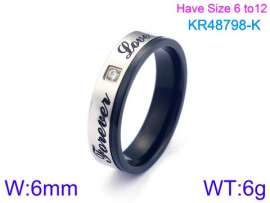 Stainless Steel Stone&Crystal Ring