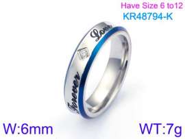 Stainless Steel Stone&Crystal Ring