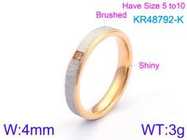 Stainless Steel Stone&Crystal Ring