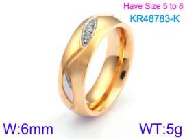 Stainless Steel Stone&Crystal Ring