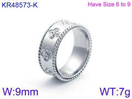 Stainless Steel Stone&Crystal Ring