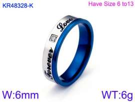 Stainless Steel Stone&Crystal Ring