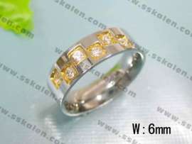 Stainless Steel Stone&Crystal Ring