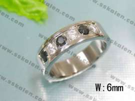 Stainless Steel Stone&Crystal Ring