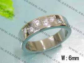 Stainless Steel Stone&Crystal Ring