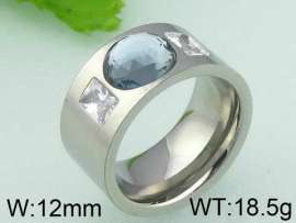 Stainless Steel Stone&Crystal Ring