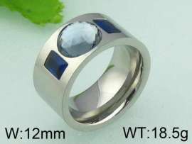 Stainless Steel Stone&Crystal Ring