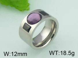 Stainless Steel Stone&Crystal Ring