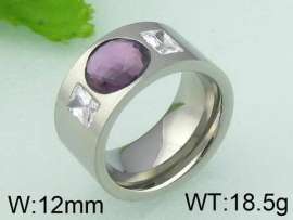 Stainless Steel Stone&Crystal Ring