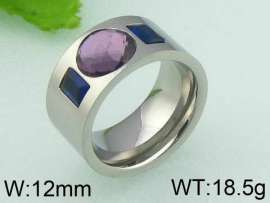 Stainless Steel Stone&Crystal Ring