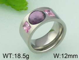 Stainless Steel Stone&Crystal Ring