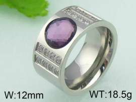 Stainless Steel Stone&Crystal Ring