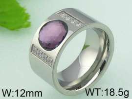 Stainless Steel Stone&Crystal Ring