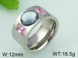 Stainless Steel Stone&Crystal Ring