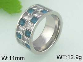 Stainless Steel Stone&Crystal Ring