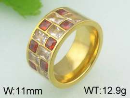 Stainless Steel Stone&Crystal Ring