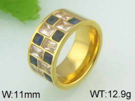 Stainless Steel Stone&Crystal Ring