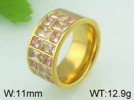 Stainless Steel Stone&Crystal Ring