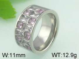 Stainless Steel Stone&Crystal Ring