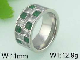 Stainless Steel Stone&Crystal Ring