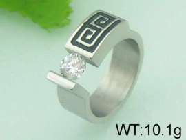 Stainless Steel Stone&Crystal Ring