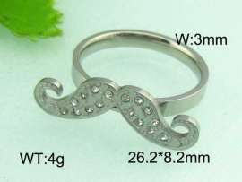 Stainless Steel Stone&Crystal Ring