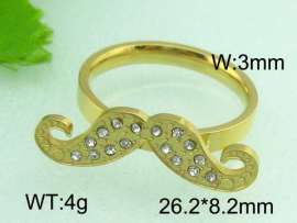 Stainless Steel Stone&Crystal Ring