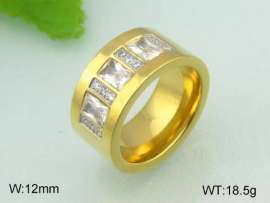 Stainless Steel Stone&Crystal Ring