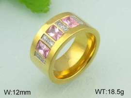 Stainless Steel Stone&Crystal Ring