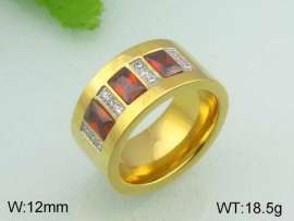 Stainless Steel Stone&Crystal Ring