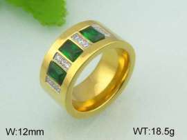 Stainless Steel Stone&Crystal Ring